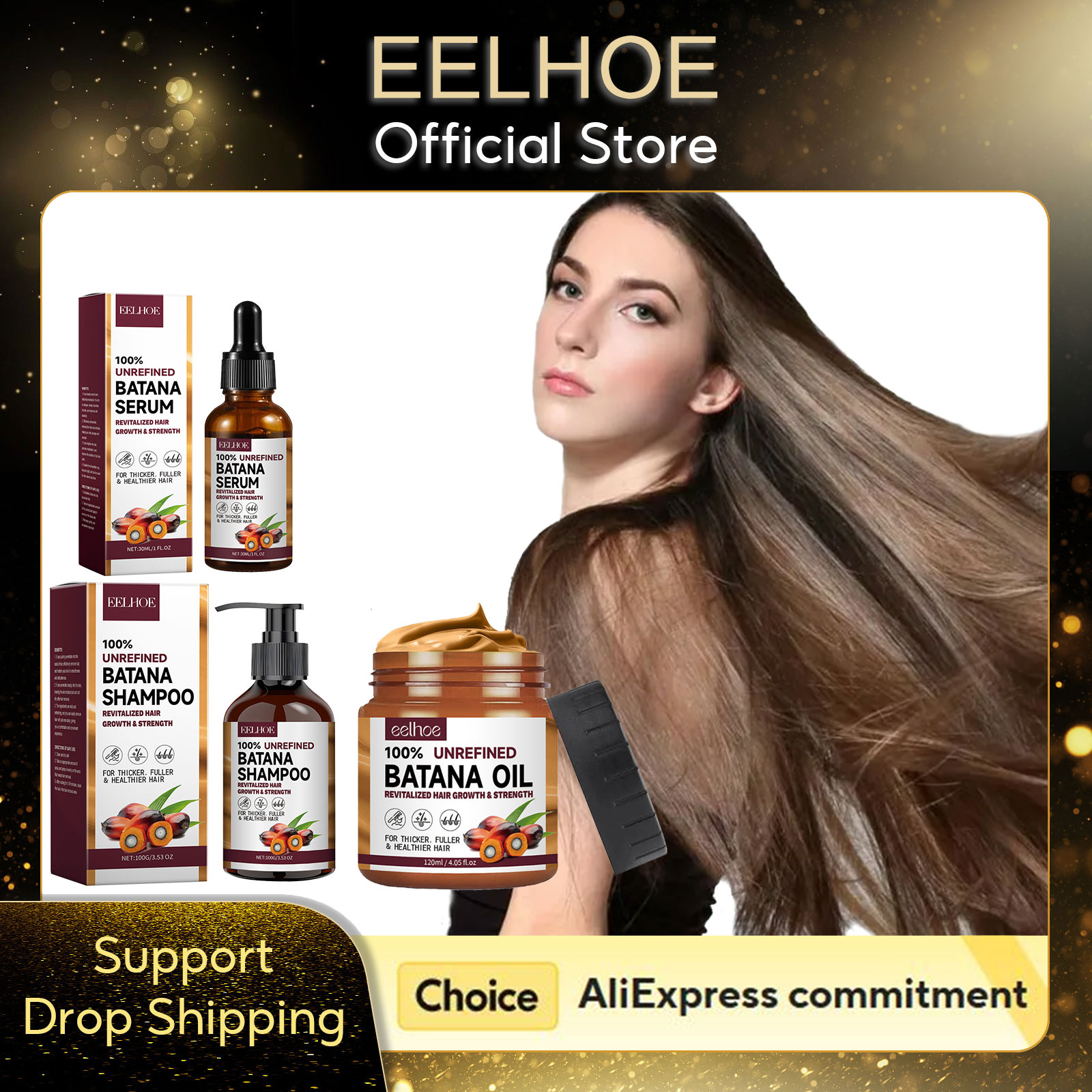 Hair Care Set - EELHOE Натуральное масло Батана, глубоко увлажняющий