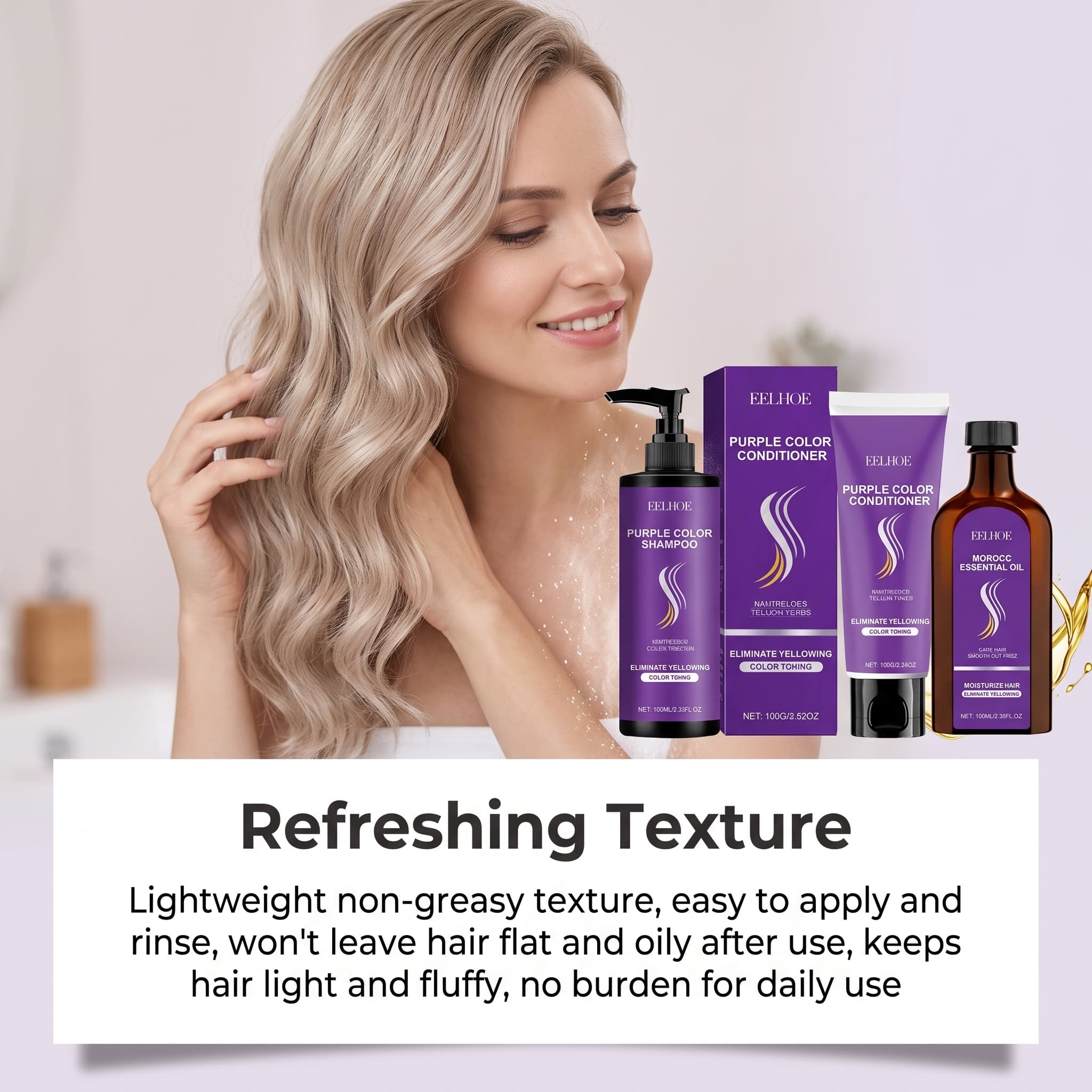 Набор фиолетового шампуня с ко – обзор и цена Hair Care Set