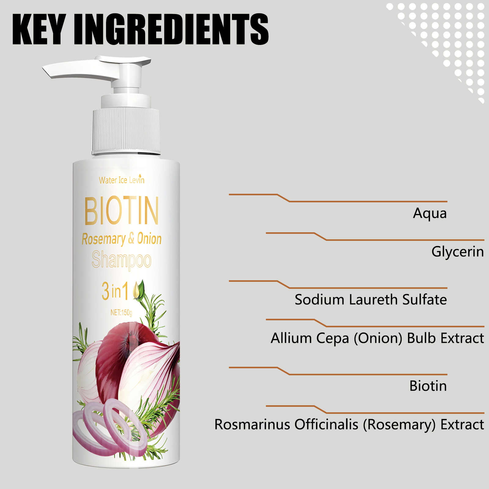 Шампунь «Биотин Розмарин и Лук – обзор и цена Biotin Shampoo Thickening