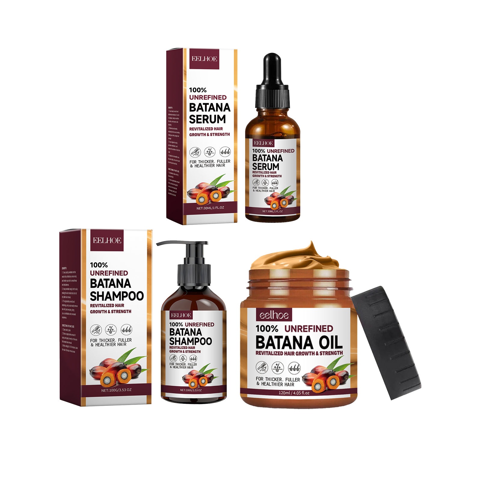 EELHOE Натуральное масло Батан – обзор и цена Hair Care Set