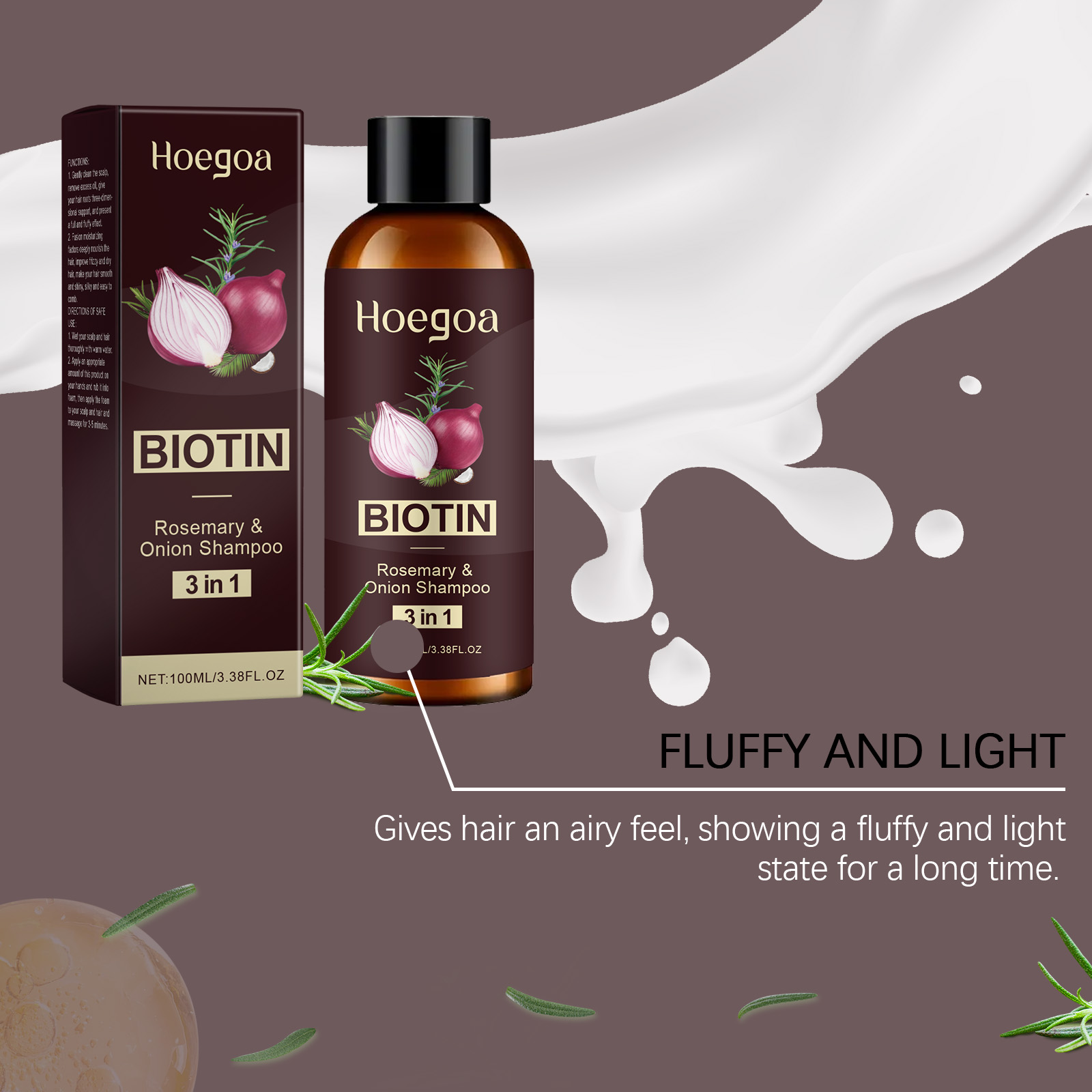 Шампунь Hoegoa 3 в 1 с биотино – обзор и цена Biotin Shampoo Thickening